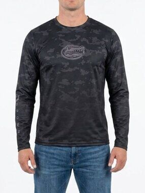 FloGrown Men's Florida Gators Camo Performance Fishing Shirt – Size Small